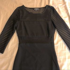 Lulus Small Black Mini Bodycon Dress